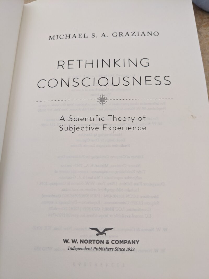 book rethinking consciousness by m s a graziano